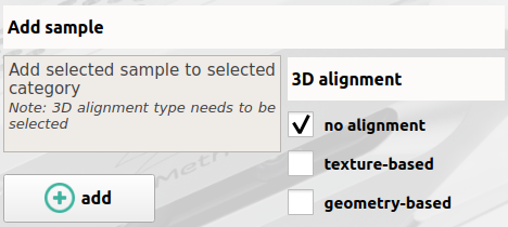3D alignment selection