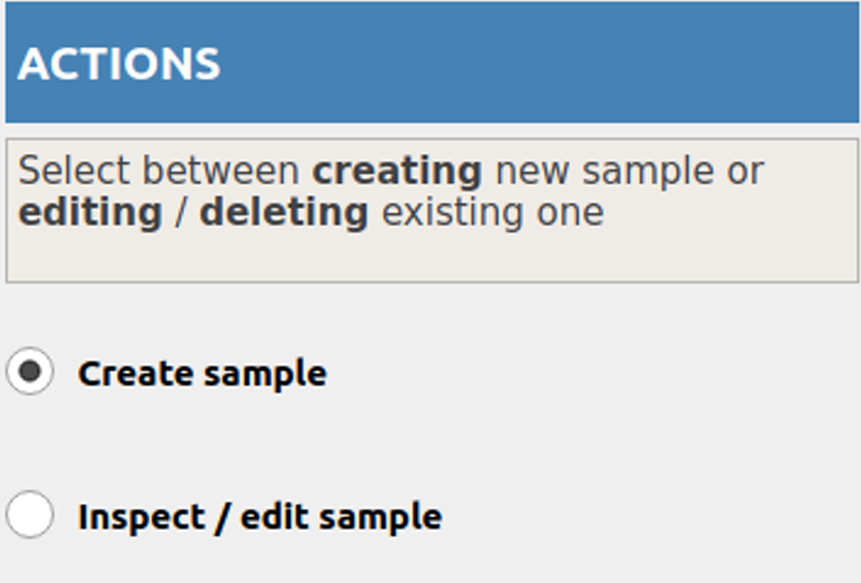 Create Sample