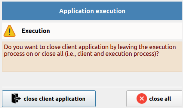 Close during execution
