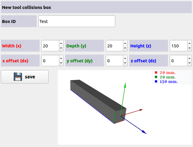 Tool Collision Parameters