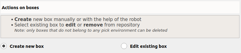 Create new box