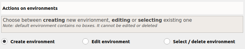 Create Environment