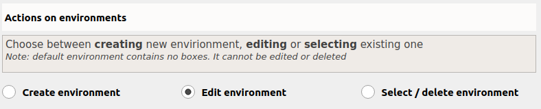 Edit Environment