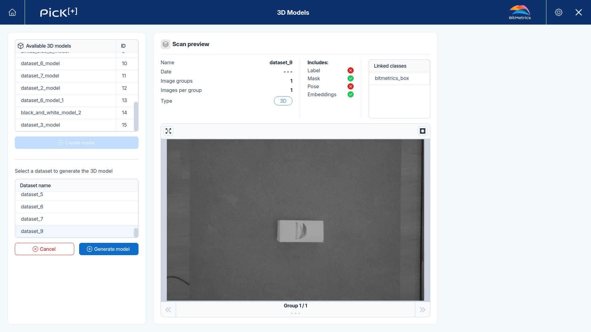 Scan preview before generating