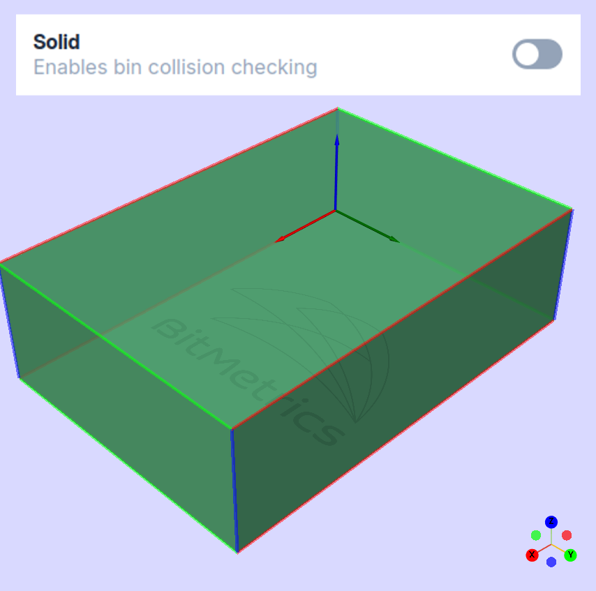 Bin with Solid disabled, shown as a pick region only