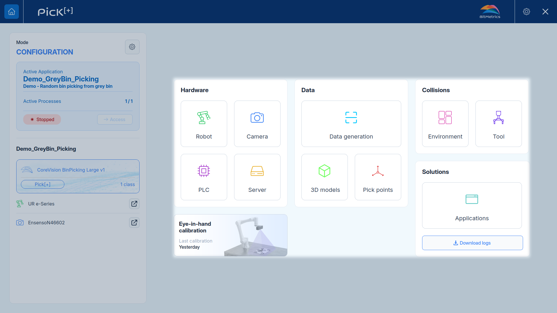 Solutions Configuration