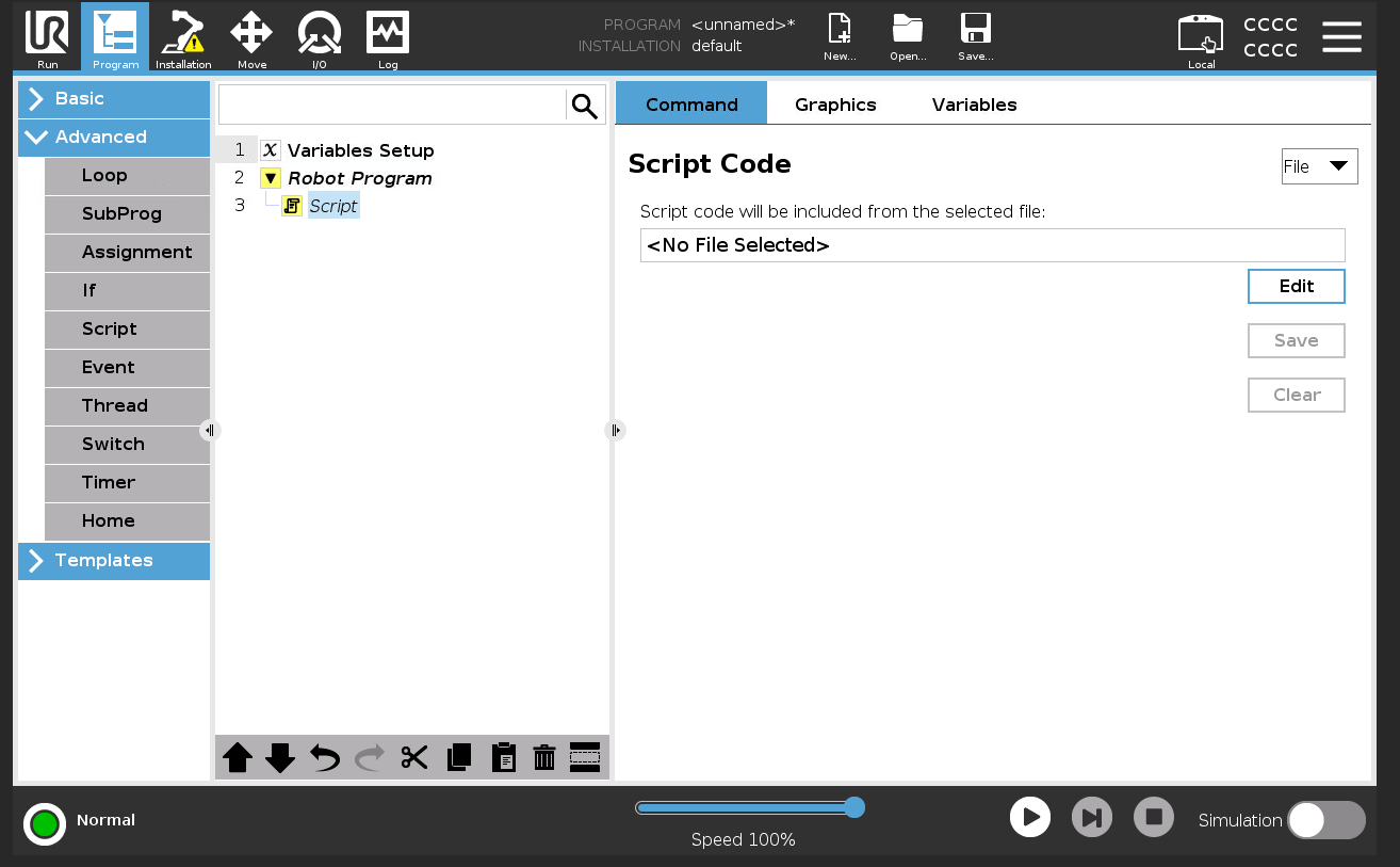 Insert Script node